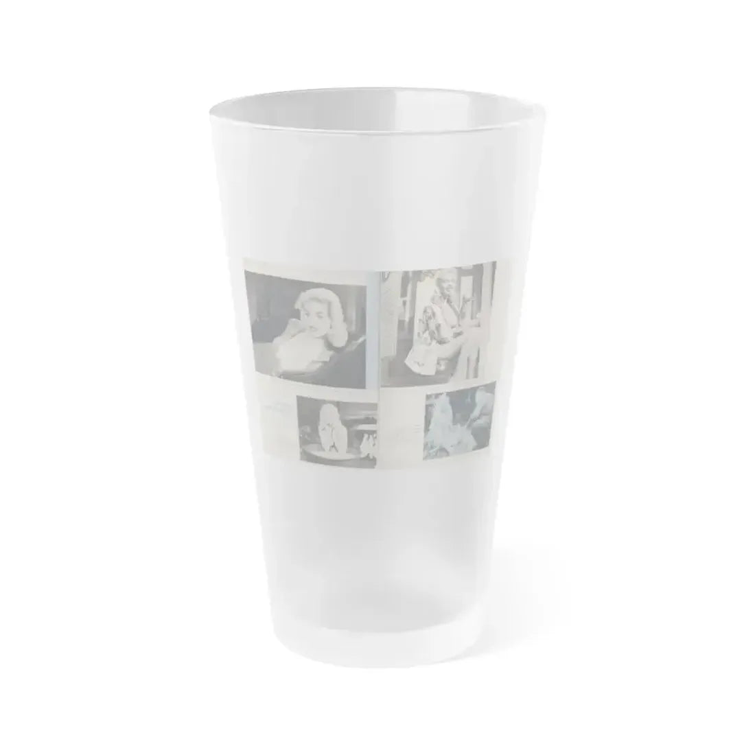 Jayne Mansfield #275 - Pages 3 & 4 of 4 with, 4 B&W Photos from Jem Magazine Nov. '56 (Vintage Female Icon) Frosted Pint Glass 16oz 16oz Frosted - Go Mug Yourself