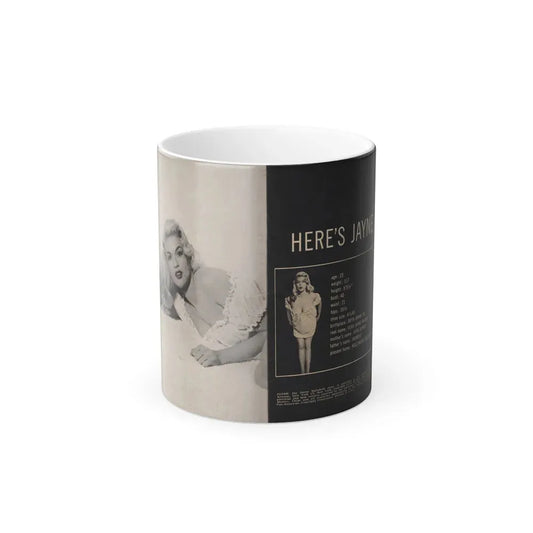 Jayne Mansfield #278 - JAYNE Pocket Magazine inside & Pages 1 (Vintage Female Icon) Color Changing Coffee Mug 11oz - Go Mug Yourself