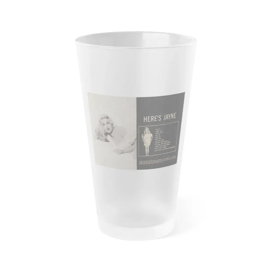 Jayne Mansfield #278 - JAYNE Pocket Magazine inside & Pages 1 (Vintage Female Icon) Frosted Pint Glass 16oz 16oz Frosted - Go Mug Yourself