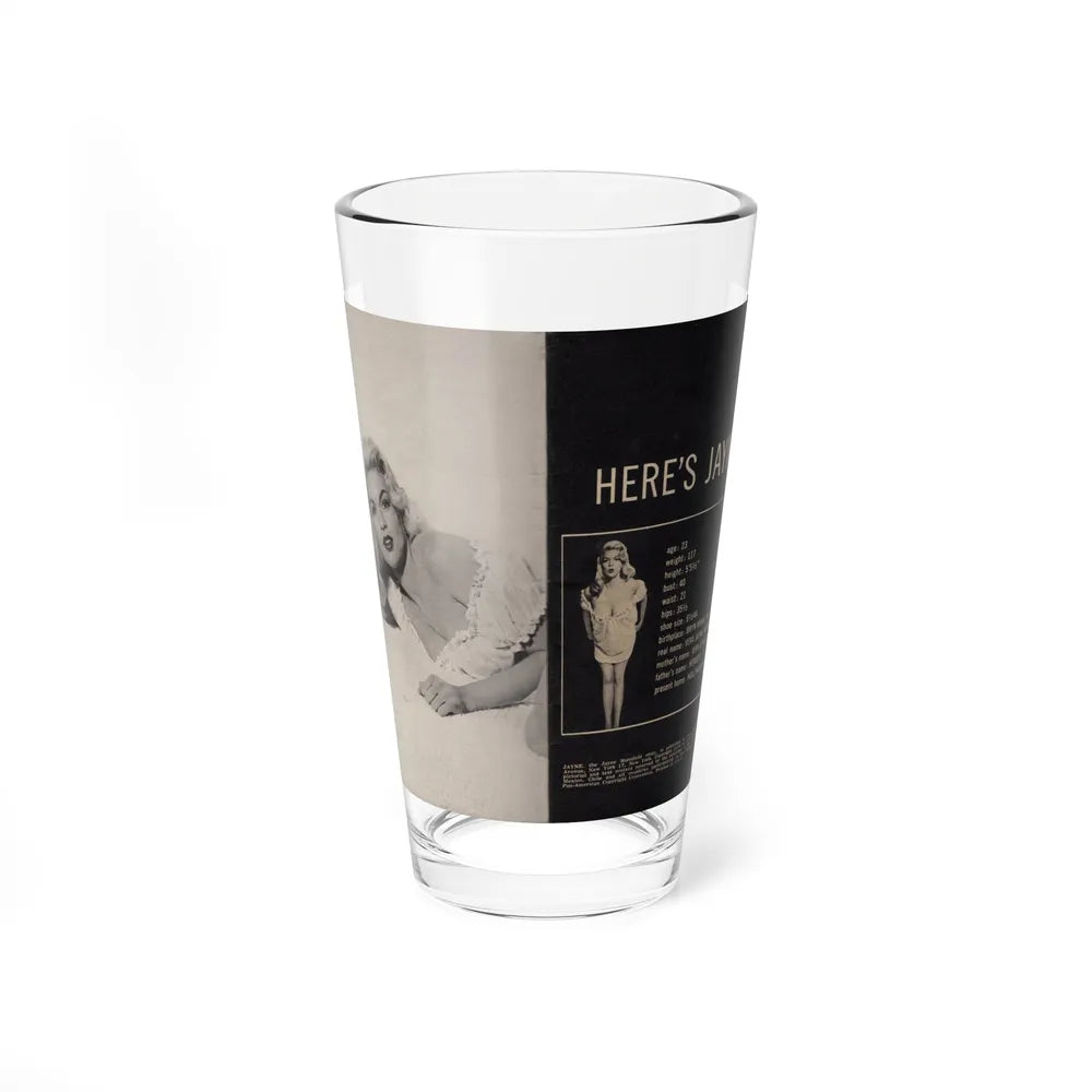 Jayne Mansfield #278 - JAYNE Pocket Magazine inside & Pages 1 (Vintage Female Icon) Pint Glass 16oz-16oz-Go Mug Yourself