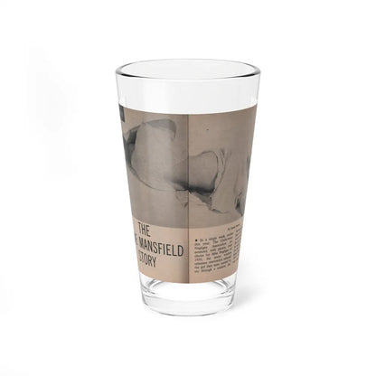 Jayne Mansfield #279 - JAYNE Pocket Magazine Pages 2 & 3 (Vintage Female Icon) Pint Glass 16oz-16oz-Go Mug Yourself