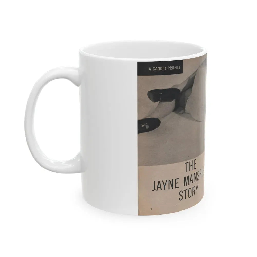 Jayne Mansfield #279 - JAYNE Pocket Magazine Pages 2 & 3 (Vintage Female Icon) White Coffee Mug - Go Mug Yourself