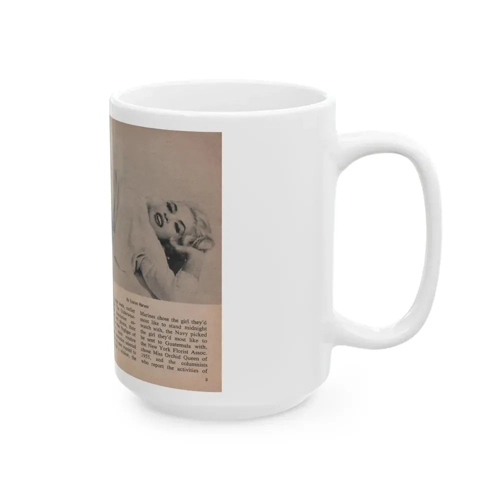 Jayne Mansfield #279 - JAYNE Pocket Magazine Pages 2 & 3 (Vintage Female Icon) White Coffee Mug - Go Mug Yourself