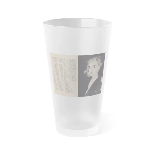 Jayne Mansfield #280 - JAYNE Pocket Magazine Pages 4 & 5 (Vintage Female Icon) Frosted Pint Glass 16oz 16oz Frosted - Go Mug Yourself