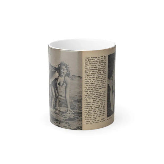Jayne Mansfield #281 - JAYNE Pocket Magazine Pages 6 & 7 (Vintage Female Icon) Color Changing Mug 11oz 11oz - Go Mug Yourself