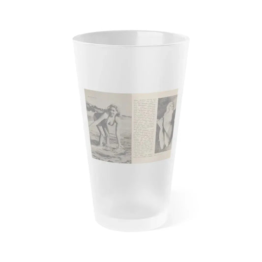 Jayne Mansfield #281 - JAYNE Pocket Magazine Pages 6 & 7 (Vintage Female Icon) Frosted Pint Glass 16oz 16oz Frosted - Go Mug Yourself