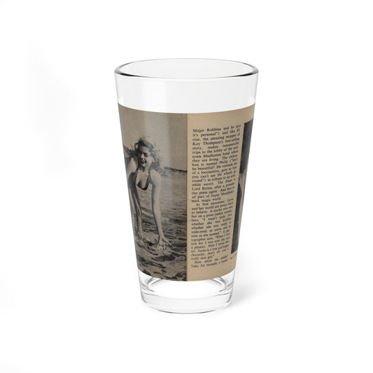 Jayne Mansfield #281 - JAYNE Pocket Magazine Pages 6 & 7 (Vintage Female Icon) Pint Glass 16oz-16oz-Go Mug Yourself