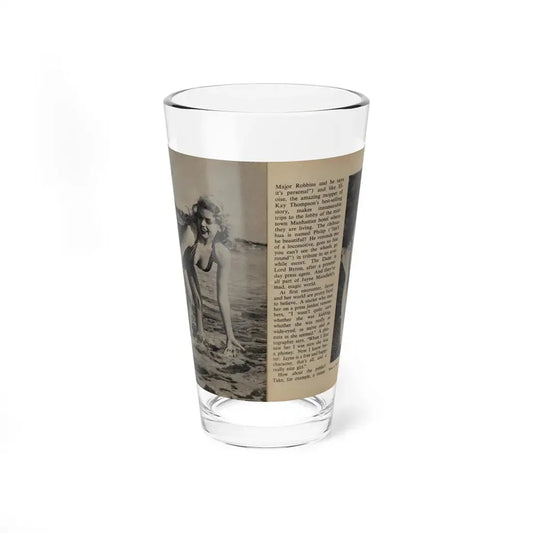 Jayne Mansfield #281 - JAYNE Pocket Magazine Pages 6 & 7 (Vintage Female Icon) Pint Glass 16oz 16oz - Go Mug Yourself