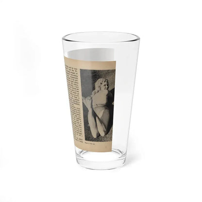 Jayne Mansfield #281 - JAYNE Pocket Magazine Pages 6 & 7 (Vintage Female Icon) Pint Glass 16oz - Go Mug Yourself