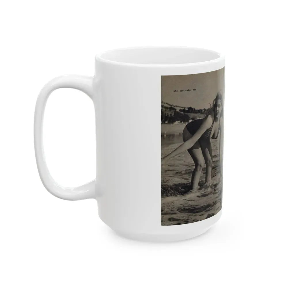 Jayne Mansfield #281 - JAYNE Pocket Magazine Pages 6 & 7 (Vintage Female Icon) White Coffee Mug - Go Mug Yourself