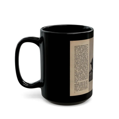 Jayne Mansfield #282 - JAYNE Pocket Magazine Pages 8 & 9 (Vintage Female Icon) Black Coffee Mug - Go Mug Yourself