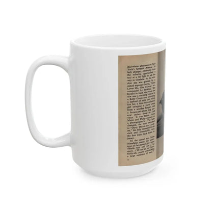 Jayne Mansfield #282 - JAYNE Pocket Magazine Pages 8 & 9 (Vintage Female Icon) White Coffee Mug - Go Mug Yourself