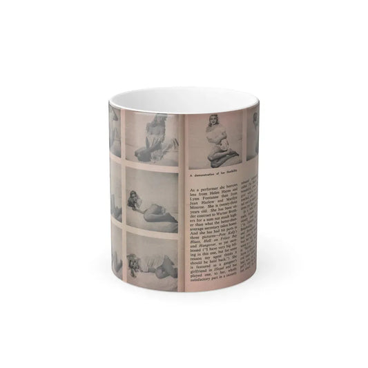 Jayne Mansfield #285 - JAYNE Pocket Magazine Pages 14 & 15 (Vintage Female Icon) Color Changing Coffee Mug 11oz - Go Mug Yourself