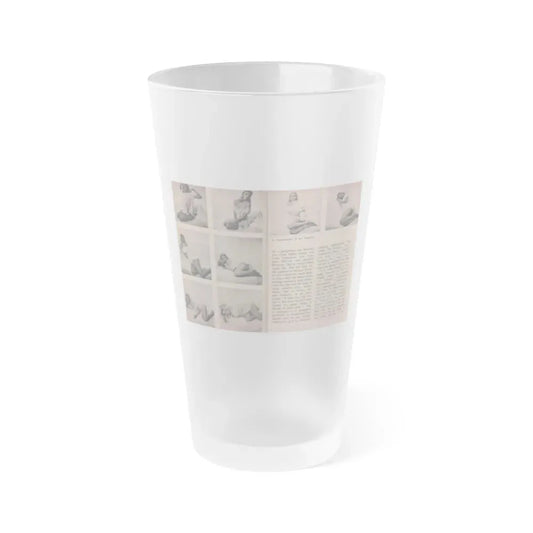 Jayne Mansfield #285 - JAYNE Pocket Magazine Pages 14 & 15 (Vintage Female Icon) Frosted Pint Glass 16oz 16oz Frosted - Go Mug Yourself