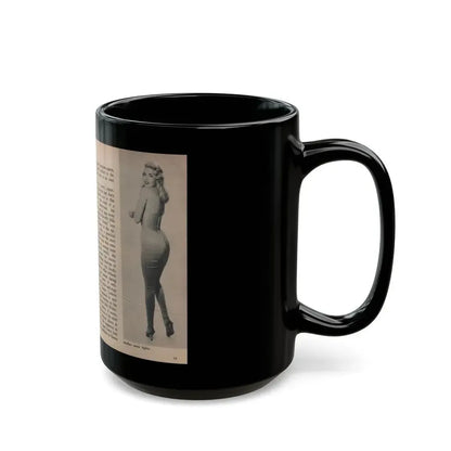 Jayne Mansfield #286 - JAYNE Pocket Magazine Pages 16 & 17 (Vintage Female Icon) Black Coffee Mug - Go Mug Yourself