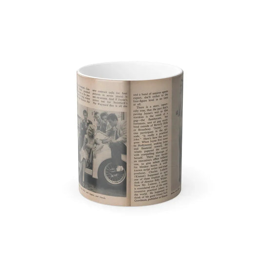 Jayne Mansfield #286 - JAYNE Pocket Magazine Pages 16 & 17 (Vintage Female Icon) Color Changing Coffee Mug 11oz - Go Mug Yourself