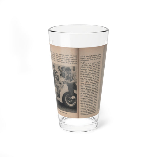 Jayne Mansfield #286 - JAYNE Pocket Magazine Pages 16 & 17 (Vintage Female Icon) Pint Glass 16oz-16oz-Go Mug Yourself