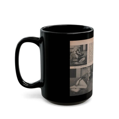 Jayne Mansfield #287 - JAYNE Pocket Magazine Pages 18 & 19 (Vintage Female Icon) Black Coffee Mug - Go Mug Yourself