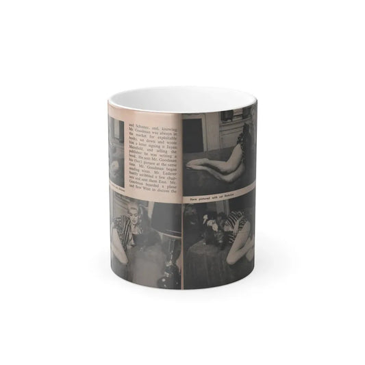Jayne Mansfield #287 - JAYNE Pocket Magazine Pages 18 & 19 (Vintage Female Icon) Color Changing Coffee Mug 11oz - Go Mug Yourself