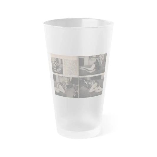 Jayne Mansfield #287 - JAYNE Pocket Magazine Pages 18 & 19 (Vintage Female Icon) Frosted Pint Glass 16oz 16oz Frosted - Go Mug Yourself
