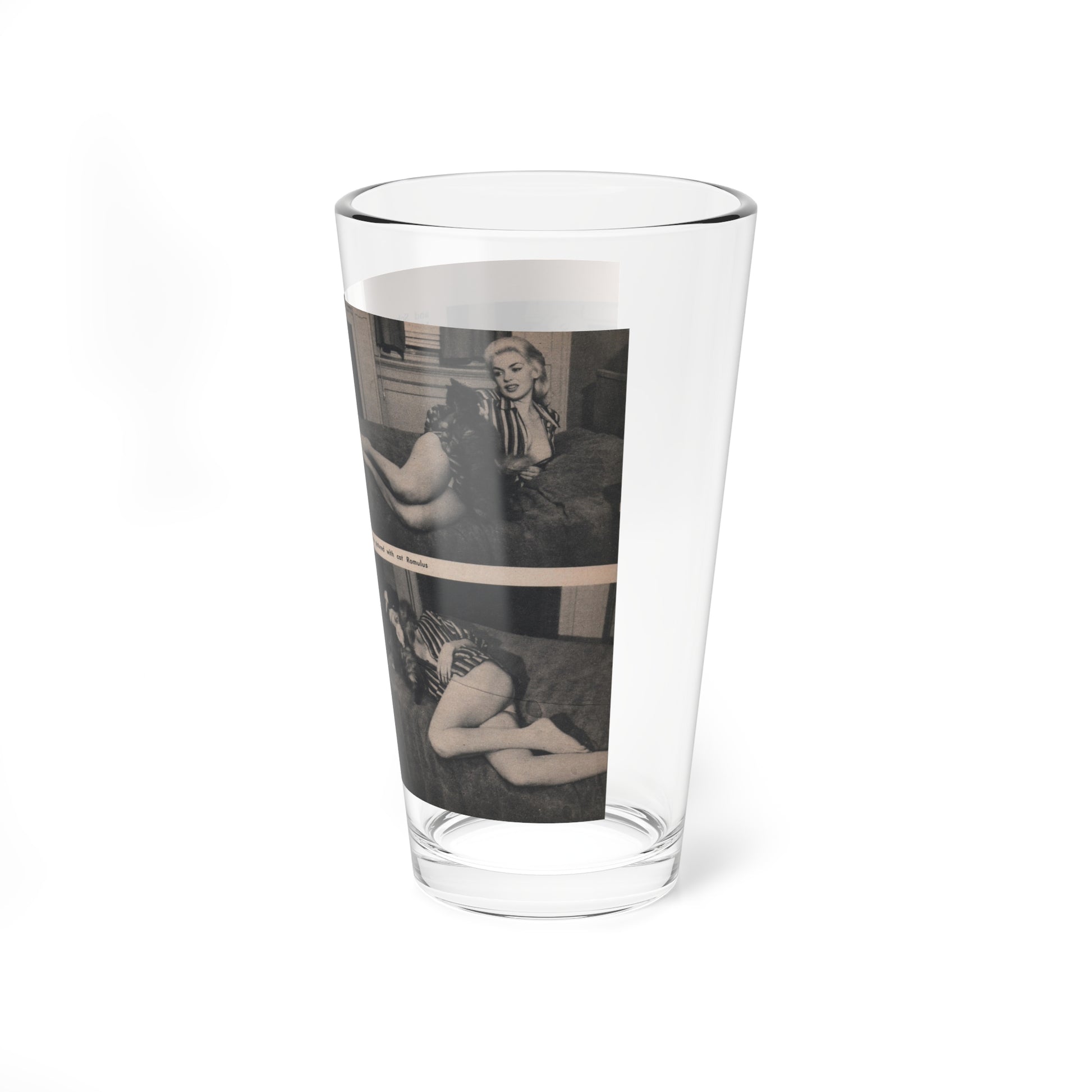 Jayne Mansfield #287 - JAYNE Pocket Magazine Pages 18 & 19 (Vintage Female Icon) Pint Glass 16oz-Go Mug Yourself