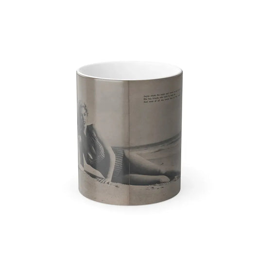 Jayne Mansfield #288 - JAYNE Pocket Magazine Pages 20 & 21 (Vintage Female Icon) Color Changing Coffee Mug 11oz - Go Mug Yourself