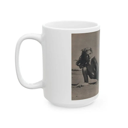 Jayne Mansfield #288 - JAYNE Pocket Magazine Pages 20 & 21 (Vintage Female Icon) White Coffee Mug - Go Mug Yourself