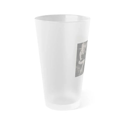Jayne Mansfield #289 - JAYNE Pocket Magazine Pages 22 & 23 (Vintage Female Icon) Frosted Pint Glass 16oz - Go Mug Yourself
