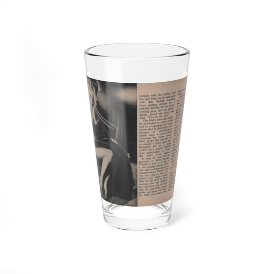 Jayne Mansfield #289 - JAYNE Pocket Magazine Pages 22 & 23 (Vintage Female Icon) Pint Glass 16oz-16oz-Go Mug Yourself