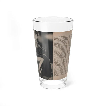 Jayne Mansfield #289 - JAYNE Pocket Magazine Pages 22 & 23 (Vintage Female Icon) Pint Glass 16oz 16oz - Go Mug Yourself