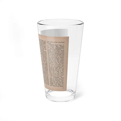 Jayne Mansfield #289 - JAYNE Pocket Magazine Pages 22 & 23 (Vintage Female Icon) Pint Glass 16oz - Go Mug Yourself