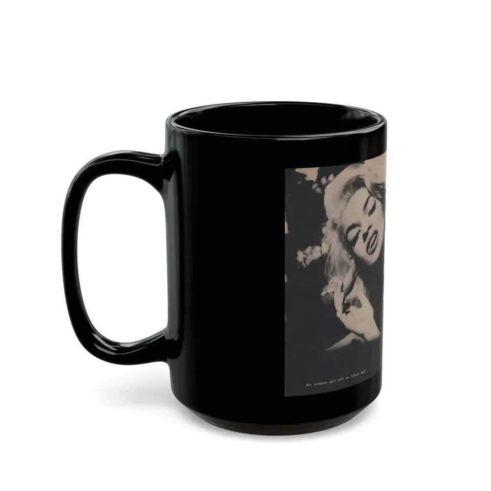 Jayne Mansfield #290 - JAYNE Pocket Magazine Pages 24 & 25 (Vintage Female Icon) Black Coffee Mug - Go Mug Yourself