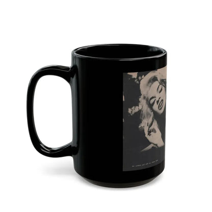 Jayne Mansfield #290 - JAYNE Pocket Magazine Pages 24 & 25 (Vintage Female Icon) Black Coffee Mug - Go Mug Yourself