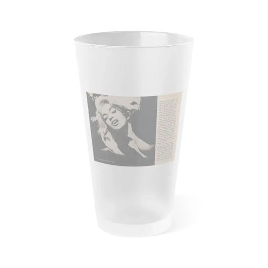 Jayne Mansfield #290 - JAYNE Pocket Magazine Pages 24 & 25 (Vintage Female Icon) Frosted Pint Glass 16oz 16oz Frosted - Go Mug Yourself