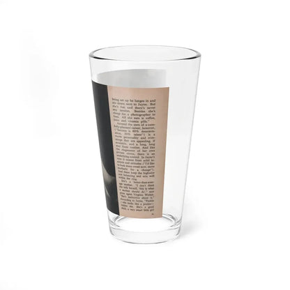 Jayne Mansfield #290 - JAYNE Pocket Magazine Pages 24 & 25 (Vintage Female Icon) Pint Glass 16oz - Go Mug Yourself