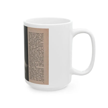 Jayne Mansfield #290 - JAYNE Pocket Magazine Pages 24 & 25 (Vintage Female Icon) White Coffee Mug - Go Mug Yourself