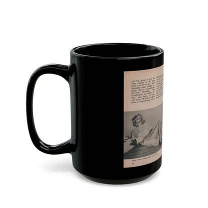 Jayne Mansfield #291 - JAYNE Pocket Magazine Pages 26 & 27 (Vintage Female Icon) Black Coffee Mug - Go Mug Yourself