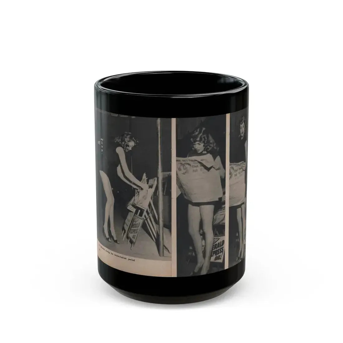 Jayne Mansfield #292 - JAYNE Pocket Magazine Pages 28 & 29 (Vintage Female Icon) Black Coffee Mug 15oz - Go Mug Yourself