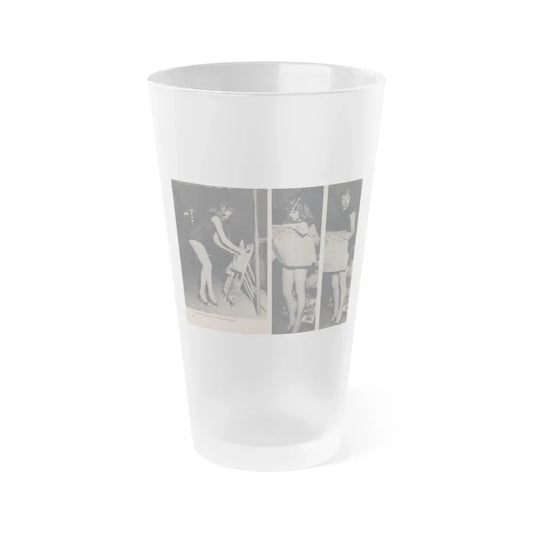 Jayne Mansfield #292 - JAYNE Pocket Magazine Pages 28 & 29 (Vintage Female Icon) Frosted Pint Glass 16oz 16oz Frosted - Go Mug Yourself