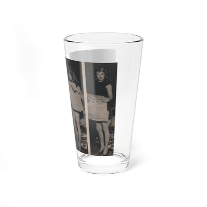 Jayne Mansfield #292 - JAYNE Pocket Magazine Pages 28 & 29 (Vintage Female Icon) Pint Glass 16oz-Go Mug Yourself