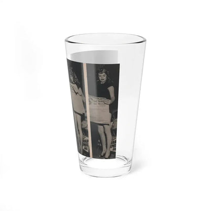 Jayne Mansfield #292 - JAYNE Pocket Magazine Pages 28 & 29 (Vintage Female Icon) Pint Glass 16oz - Go Mug Yourself