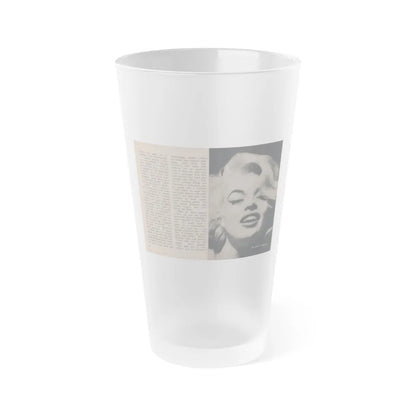 Jayne Mansfield #293 - JAYNE Pocket Magazine Pages 30 & 31 (Vintage Female Icon) Frosted Pint Glass 16oz-16oz-Frosted-Go Mug Yourself