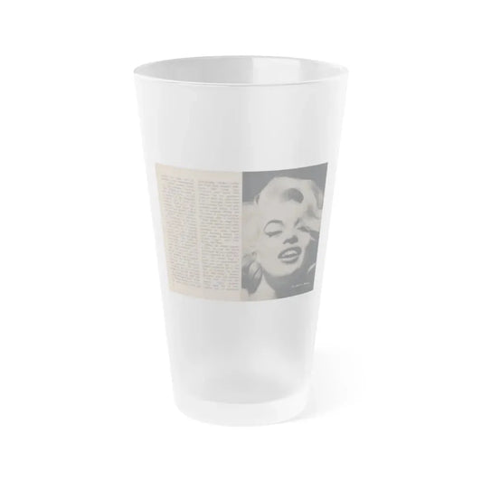 Jayne Mansfield #293 - JAYNE Pocket Magazine Pages 30 & 31 (Vintage Female Icon) Frosted Pint Glass 16oz 16oz Frosted - Go Mug Yourself