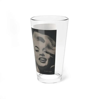 Jayne Mansfield #293 - JAYNE Pocket Magazine Pages 30 & 31 (Vintage Female Icon) Pint Glass 16oz - Go Mug Yourself