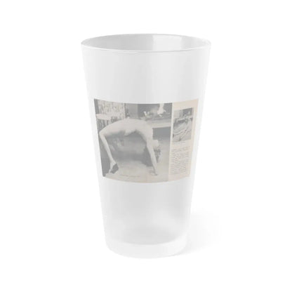 Jayne Mansfield #294 - JAYNE Pocket Magazine Pages 32 & 33 (Vintage Female Icon) Frosted Pint Glass 16oz 16oz Frosted - Go Mug Yourself
