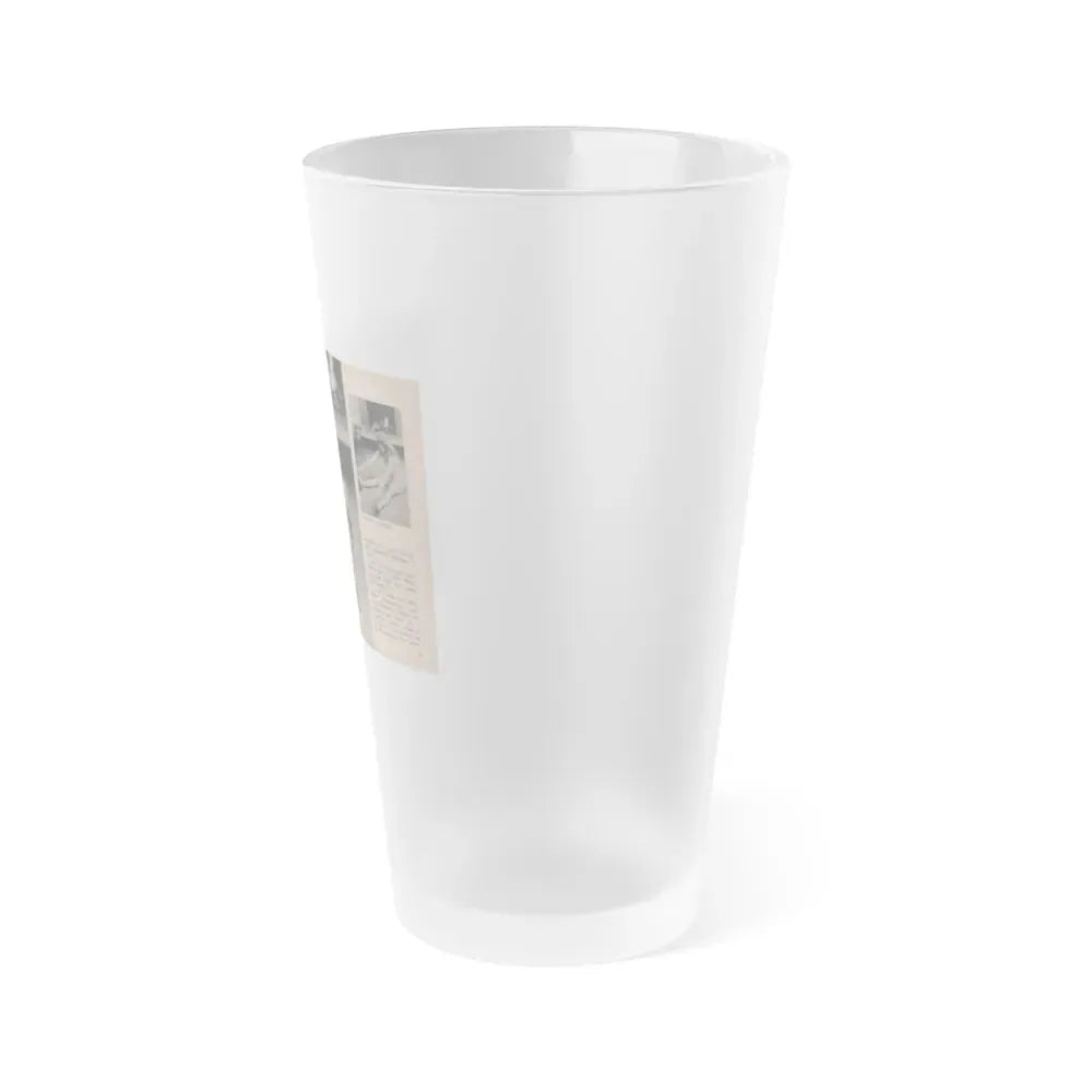 Jayne Mansfield #294 - JAYNE Pocket Magazine Pages 32 & 33 (Vintage Female Icon) Frosted Pint Glass 16oz - Go Mug Yourself