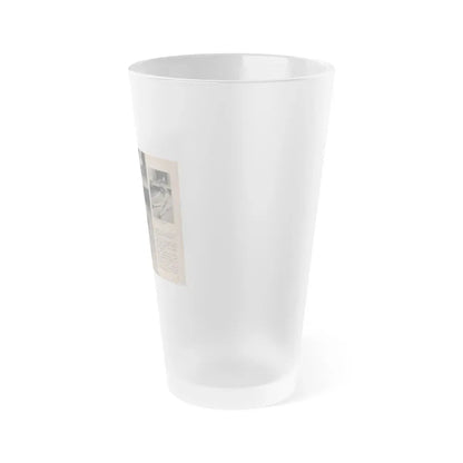 Jayne Mansfield #294 - JAYNE Pocket Magazine Pages 32 & 33 (Vintage Female Icon) Frosted Pint Glass 16oz - Go Mug Yourself