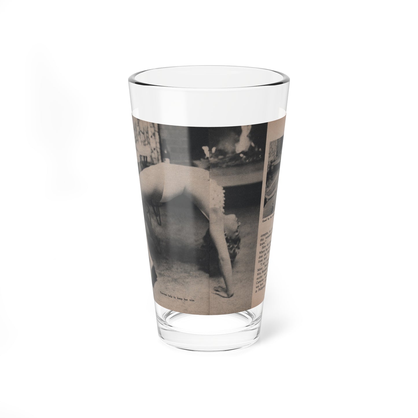 Jayne Mansfield #294 - JAYNE Pocket Magazine Pages 32 & 33 (Vintage Female Icon) Pint Glass 16oz-16oz-Go Mug Yourself