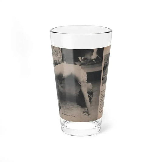 Jayne Mansfield #294 - JAYNE Pocket Magazine Pages 32 & 33 (Vintage Female Icon) Pint Glass 16oz 16oz - Go Mug Yourself