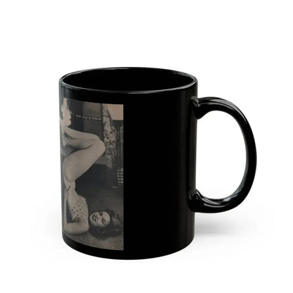 Jayne Mansfield #295 - JAYNE Pocket Magazine Pages 34 & 35 (Vintage Female Icon) Black Coffee Mug - Go Mug Yourself